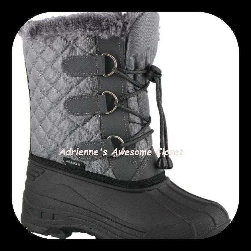 Jands by Transco Gray Faux Fur-Trim Snow Boot